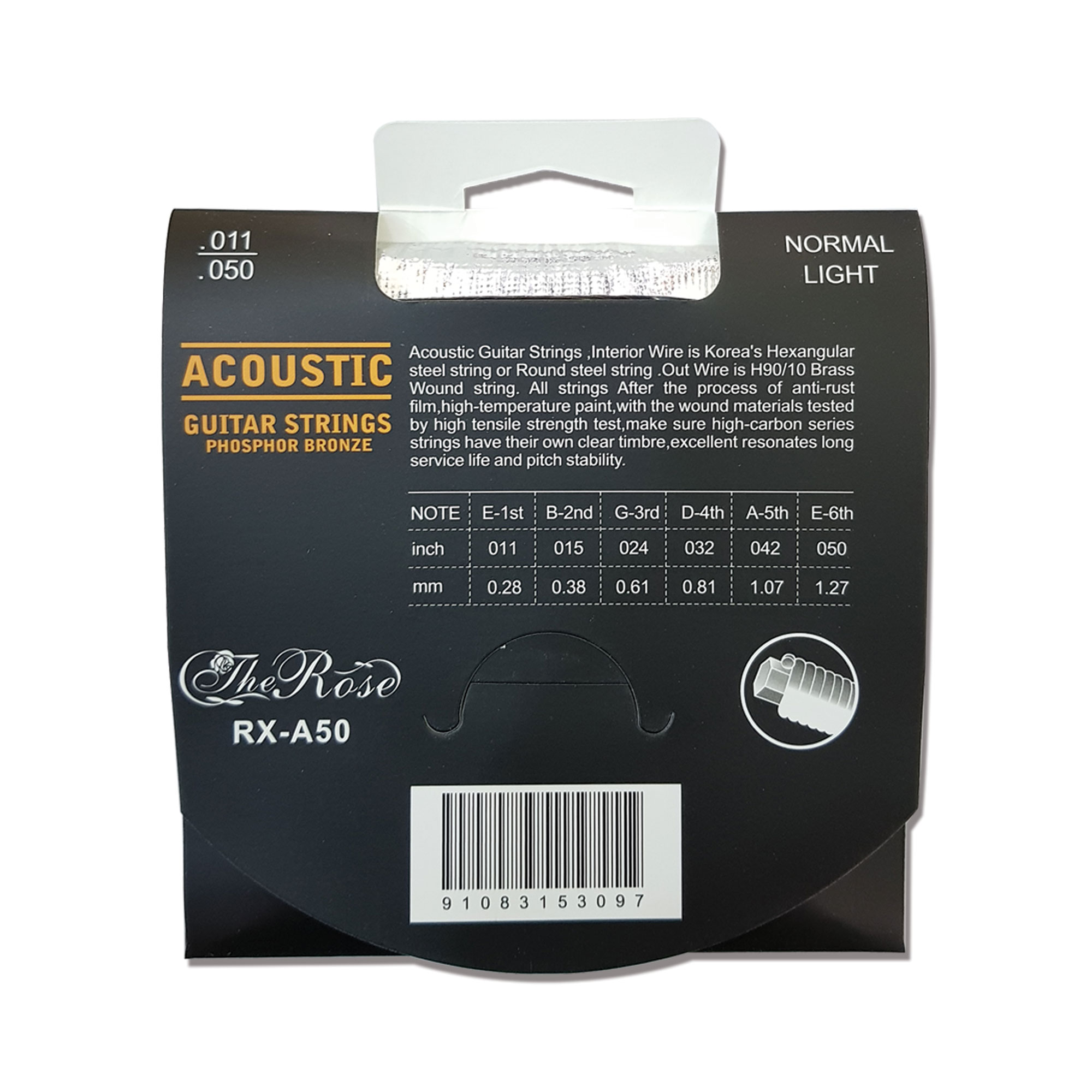 the rose acoustic guitar strings